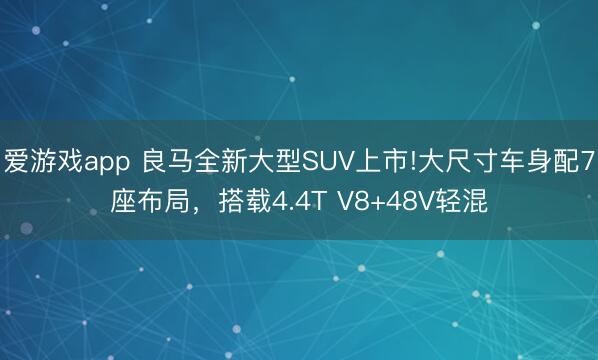 爱游戏app 良马全新大型SUV上市!大尺寸车身配7座布局,搭载4.4T V8+48V轻混