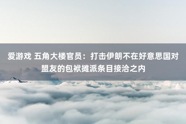 爱游戏 五角大楼官员：打击伊朗不在好意思国对盟友的包袱摊派条目接洽之内