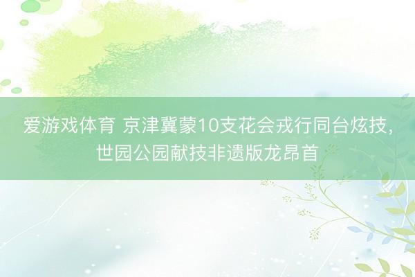 爱游戏体育 京津冀蒙10支花会戎行同台炫技，世园公园献技非遗版龙昂首