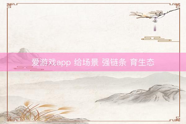 爱游戏app 给场景 强链条 育生态