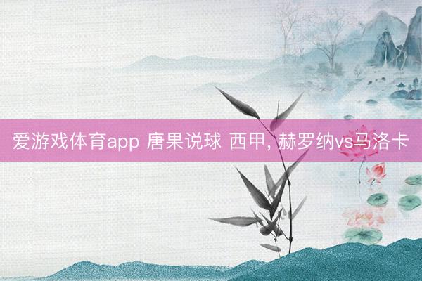 爱游戏体育app 唐果说球 西甲， 赫罗纳vs马洛卡