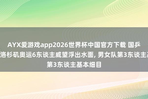 AYX爱游戏app2026世界杯中国官方下载 国乒迎洗牌! 洛杉矶奥运6东谈主威望浮出水面， 男女队第3东谈主基本细目