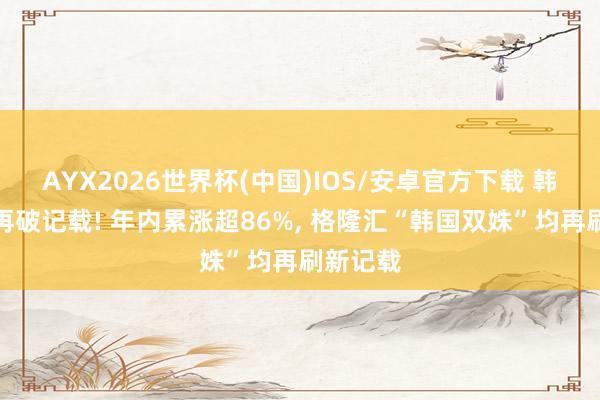 AYX2026世界杯(中国)IOS/安卓官方下载 韩股暴涨再破记载! 年内累涨超86%， 格隆汇“韩国双姝”均再刷新记载