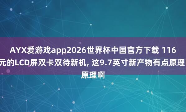 AYX爱游戏app2026世界杯中国官方下载 1166元的LCD屏双卡双待新机， 这9.7英寸新产物有点原理啊