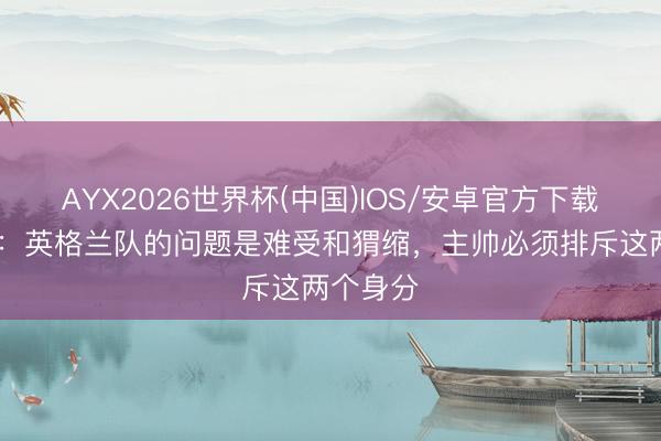 AYX2026世界杯(中国)IOS/安卓官方下载 卡佩罗：英格兰队的问题是难受和猬缩，主帅必须排斥这两个身分