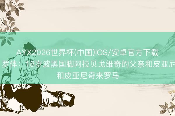 AYX2026世界杯(中国)IOS/安卓官方下载 谈转会？罗体：18岁波黑国脚阿拉贝戈维奇的父亲和皮亚尼奇来罗马