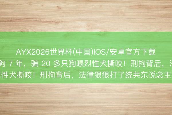 AYX2026世界杯(中国)IOS/安卓官方下载 炸裂！东莞男人伪装爱狗 7 年，骗 20 多只狗喂烈性犬撕咬！刑拘背后，法律狠狠打了统共东说念主一巴掌