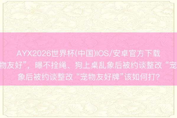 AYX2026世界杯(中国)IOS/安卓官方下载 乐山一市集施行“宠物友好”，曝不拴绳、狗上桌乱象后被约谈整改 “宠物友好牌”该如何打？