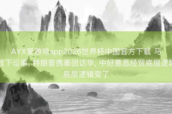 AYX爱游戏app2026世界杯中国官方下载 马斯克放下讼事， 特朗普携豪团访华， 中好意思经贸底层逻辑变了