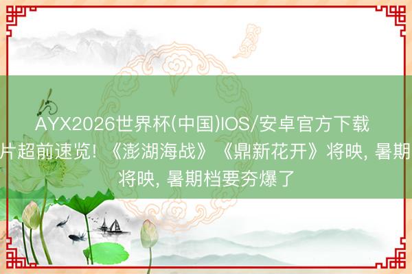 AYX2026世界杯(中国)IOS/安卓官方下载 160多部新片超前速览! 《澎湖海战》《鼎新花开》将映， 暑期档要夯爆了