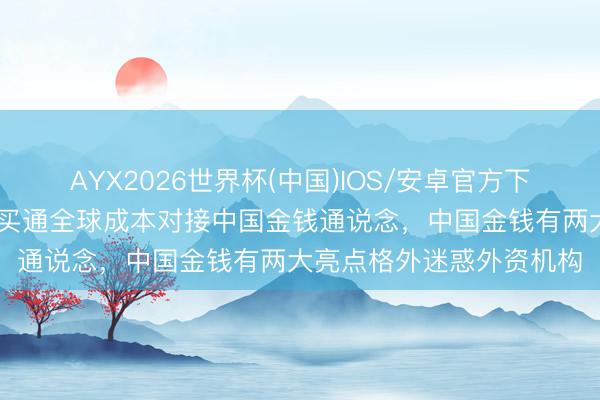 AYX2026世界杯(中国)IOS/安卓官方下载 港交所陈翊庭：连接买通全球成本对接中国金钱通说念，中国金钱有两大亮点格外迷惑外资机构