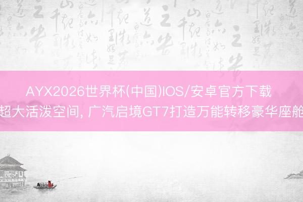 AYX2026世界杯(中国)IOS/安卓官方下载 超大活泼空间， 广汽启境GT7打造万能转移豪华座舱