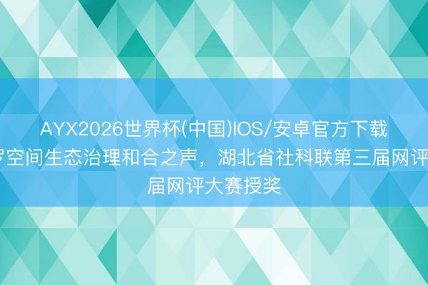 AYX2026世界杯(中国)IOS/安卓官方下载 凝合收罗空间生态治理和合之声，湖北省社科联第三届网评大赛授奖